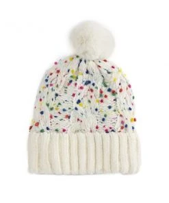 Wanderlust By Abby Andrea Beanie With Puff NEW