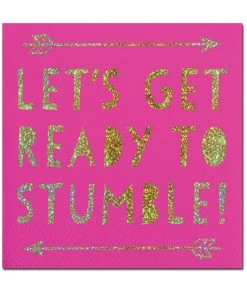 Wanderlust By Abby NEW Let's Get Ready To Stumble Napkins