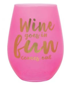 Wanderlust By Abby Wine In, Fun Out Wine Glass