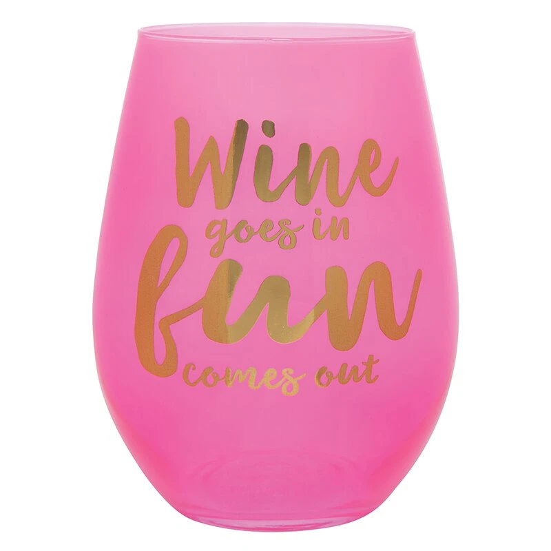 Wanderlust By Abby Wine In, Fun Out Wine Glass 3 Wanderlust By Abby Wine In, Fun Out Wine Glass