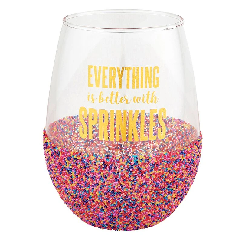 Wanderlust By Abby DRY GOODS Everything Is Better With Sprinkles Wine Glass 3 Wanderlust By Abby DRY GOODS Everything Is Better With Sprinkles Wine Glass