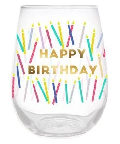 Wanderlust By Abby Happy Birthday Candles Wine Glass