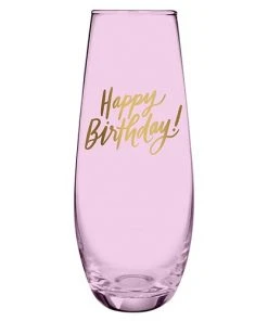 Wanderlust By Abby Happy Birthday Champagne Glass DRY GOODS