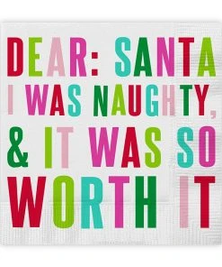 Wanderlust By Abby Dear Santa, I Was Naughty Napkins DRY GOODS