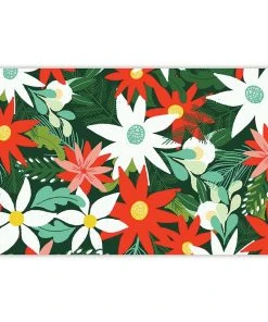 Wanderlust By Abby NEW Slant Paper Placemat - Poinsettia