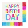 Wanderlust By Abby Fringe Beverage Napkins - Happy Birthday Block NEW