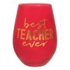 Wanderlust By Abby Jumbo Best Teacher Ever Wine Glass NEW