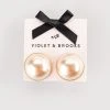 Wanderlust By Abby NEW Audrey Pearl Button Earrings