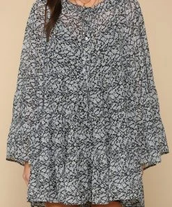 Wanderlust By Abby Tiered Floral Chiffon Dress