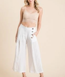 Wanderlust By Abby NEW Linen High Rise Wide Pants