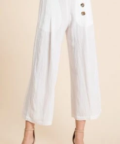 Wanderlust By Abby NEW Linen High Rise Wide Pants
