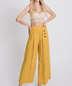 Wanderlust By Abby NEW Linen High Rise Wide Pants