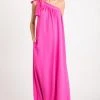 Wanderlust By Abby One Shoulder Flowy Maxi Dress NEW