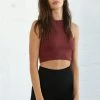 Wanderlust By Abby Sleeveless Crew Neck Crop Top NEW