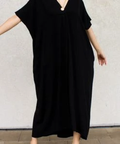 Wanderlust By Abby V Neck High Low Midi Dress