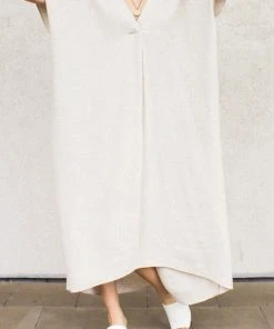 Wanderlust By Abby V Neck High Low Midi Dress