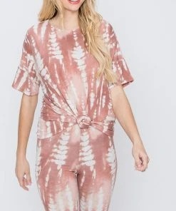 Wanderlust By Abby Mauve Tie Dye Lounge Set