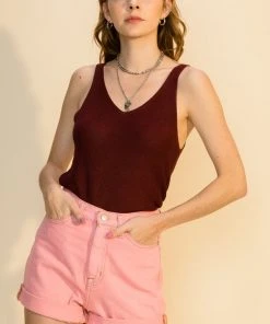 Wanderlust By Abby NEW V Neck Sweater Tank Top