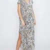 Wanderlust By Abby Zebra Print Maxi Dress NEW