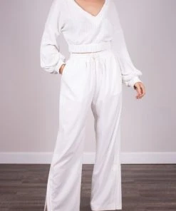 Wanderlust By Abby Wide Leg Drawstring Pants NEW