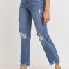 JBD Denim JBD High Rise Distressed Straight Jeans NEW