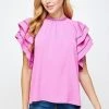 Wanderlust By Abby Double Layered Ruffle Sleeve Blouse 2.0
