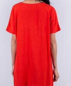 Before You Linen Dress With Front Pockets NEW