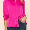 Wanderlust By Abby NEW Satin Button Down Shirt