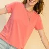 Wanderlust By Abby Crew Neck Short Sleeve T Shirt NEW