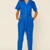 Wanderlust By Abby Kendall Washed Utility Jumpsuit NEW
