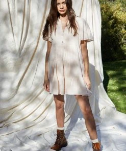 Wanderlust By Abby Woven Gauze Babydoll Dress NEW