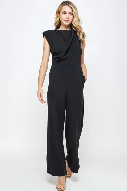Wanderlust By Abby High Cowl Neck Jumpsuit NEW 4 Wanderlust By Abby High Cowl Neck Jumpsuit NEW