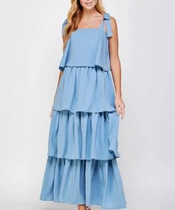 Wanderlust By Abby Sky Blue Layer Long Dress