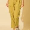 Wanderlust By Abby NEW High Waist Baggy Cargo Pants