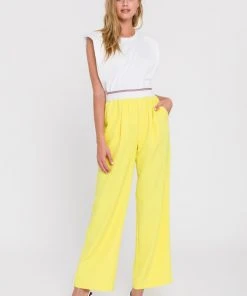 Wanderlust By Abby NEW Elastic Trim Wide Pants