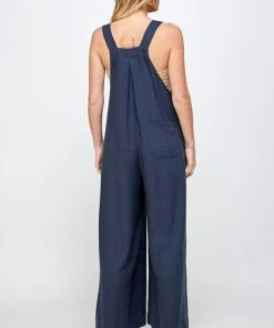 Wanderlust By Abby NEW Solid Linen Overalls