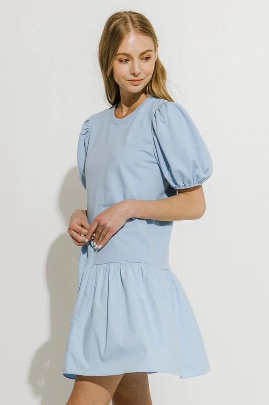 Wanderlust By Abby Knit Woven Mixed Dress NEW 4 Wanderlust By Abby Knit Woven Mixed Dress NEW