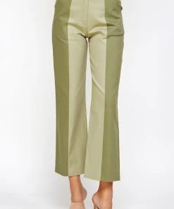 Wanderlust By Abby NEW Sage And Olive Color Block Top Stitch Detail Pants 12 Wanderlust By Abby NEW Sage And Olive Color Block Top Stitch Detail Pants