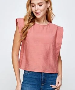 Wanderlust By Abby Contrast Stitch Top NEW
