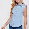 Wanderlust By Abby Stripe Shoulder Pad Shirts 1 Wanderlust By Abby Stripe Shoulder Pad Shirts