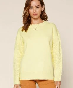 Wanderlust By Abby Long Sleeve Cable Knit Sweater CLOTHING