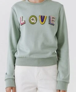 Wanderlust By Abby Beads Lettering Sweatshirt CLOTHING