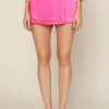 Wanderlust By Abby Satin Wrap Mini Skort NEW