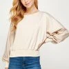 Wanderlust By Abby NEW Satin Long Sleeve Top