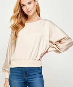 Wanderlust By Abby NEW Satin Long Sleeve Top
