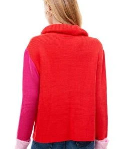 Wanderlust By Abby Colorblock Long Sleeve Sweater NEW