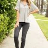 Wanderlust By Abby Collared Knit Top