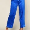 Wanderlust By Abby Straight Leg Satin Pants