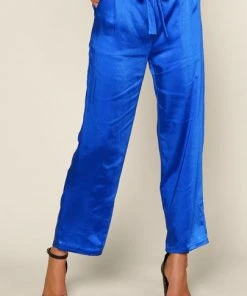 Wanderlust By Abby Straight Leg Satin Pants