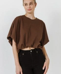 Wanderlust By Abby CLOTHING High-Low Cropped Shirt
